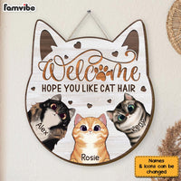Personalized Hope You Like Cat Hair Wood Sign 25513 thumb 1
