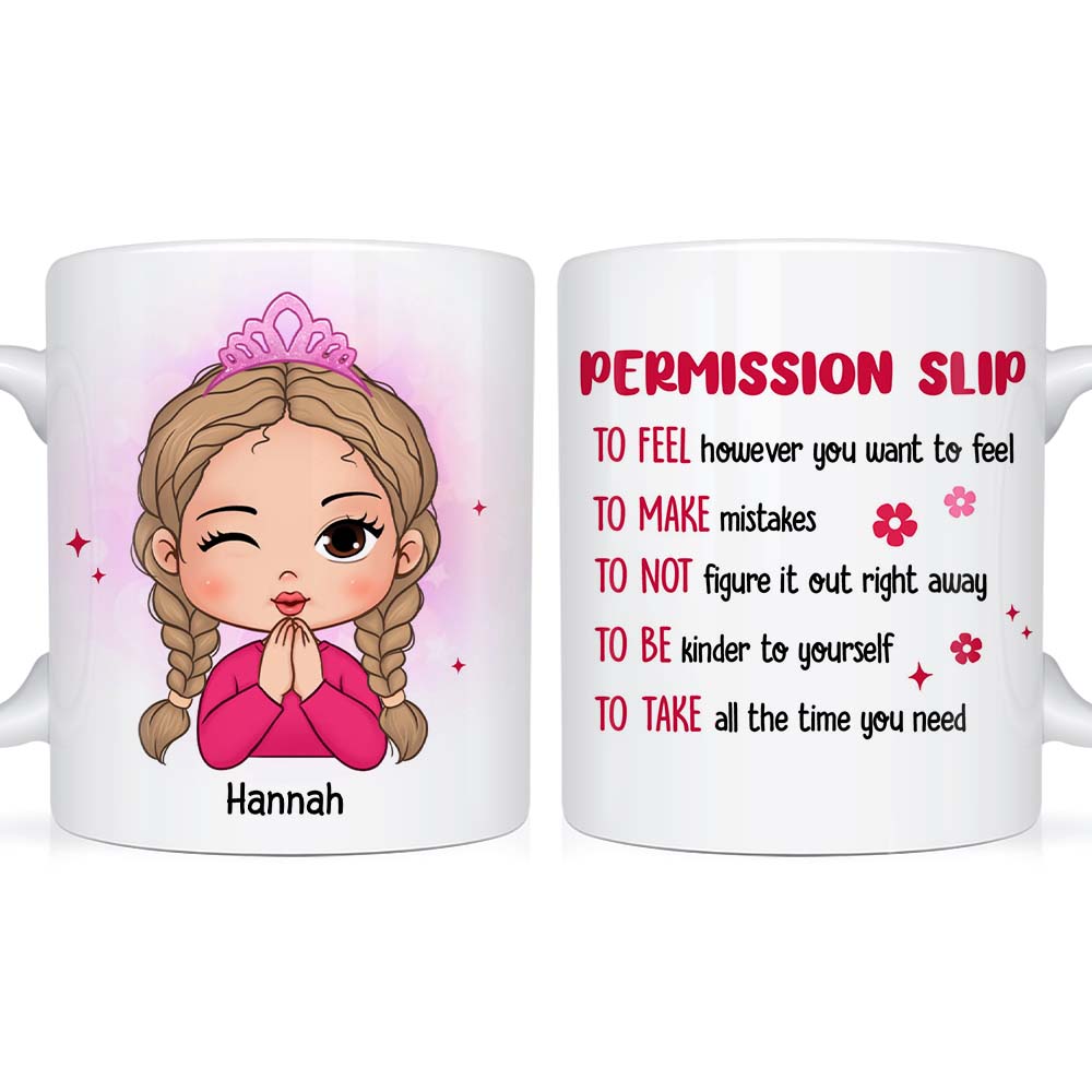 Personalized Gift for Daughter Granddaughter Permission Slip Mug 25515 Primary Mockup
