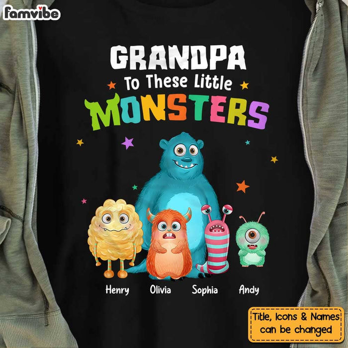 Personalized Grandpa To These Little Monsters Shirt - Hoodie - Sweatshirt 25518 1