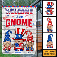 Personalized Welcome To Our Gnome Flag 25521 thumb 1