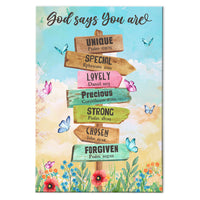 God Says You Are Location Sign Canvas 25526 thumb 1