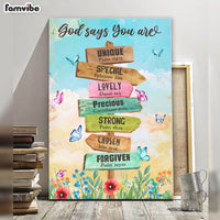 God Says You Are Location Sign Canvas 25526 thumb 1