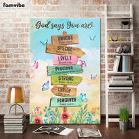God Says You Are Location Sign Canvas 25526 thumb 1