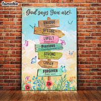 God Says You Are Location Sign Canvas 25526 thumb 1