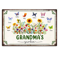 Personalized Grandma's Garden Metal Sign 25529 thumb 1