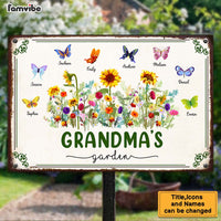 Personalized Grandma's Garden Metal Sign 25529 thumb 1