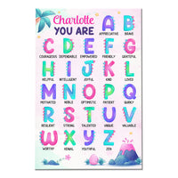 Personalized Gift for Daughter Granddaughter Alphabet Affirmation Canvas 25531 thumb 1