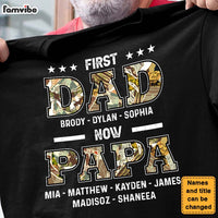 Personalized 'First Dad, Now Papa' Shirt, Hoodie, & Sweatshirt Gift thumb 1