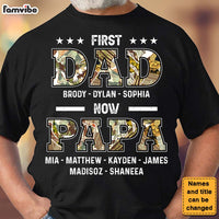 Personalized 'First Dad, Now Papa' Shirt, Hoodie, & Sweatshirt Gift thumb 1