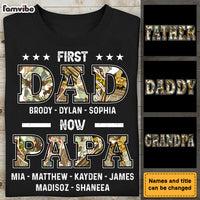 Personalized 'First Dad, Now Papa' Shirt, Hoodie, & Sweatshirt Gift thumb 1