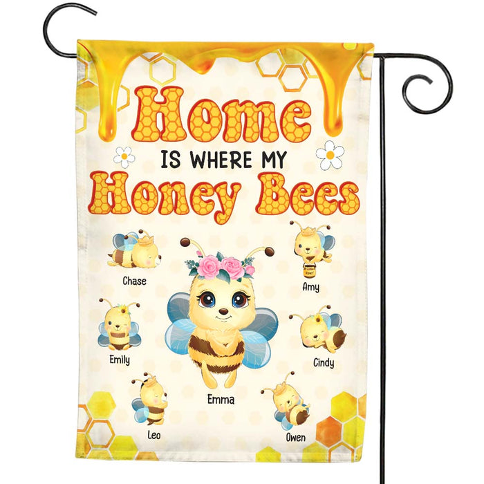 Personalized Home Is Where My Honey Bees Flag 25534 1