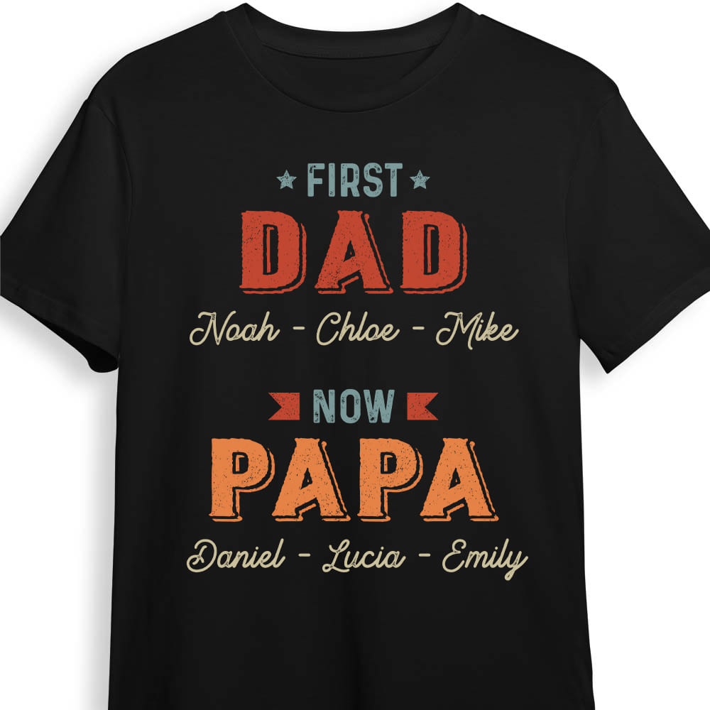 Personalized First Dad Now Grandpa Shirt Hoodie Sweatshirt 25535 Primary Mockup