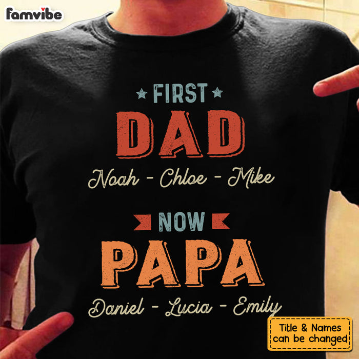 Personalized First Dad Now Grandpa Shirt - Hoodie - Sweatshirt 25535 1