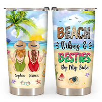Personalized Gift For Friends Beach Vibes Steel Tumbler 25549 thumb 1