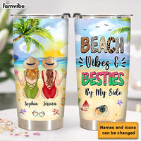 Personalized Gift For Friends Beach Vibes Steel Tumbler 25549 thumb 1