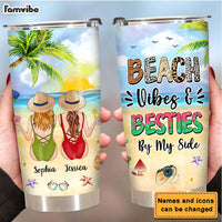 Personalized Gift For Friends Beach Vibes Steel Tumbler 25549 thumb 1