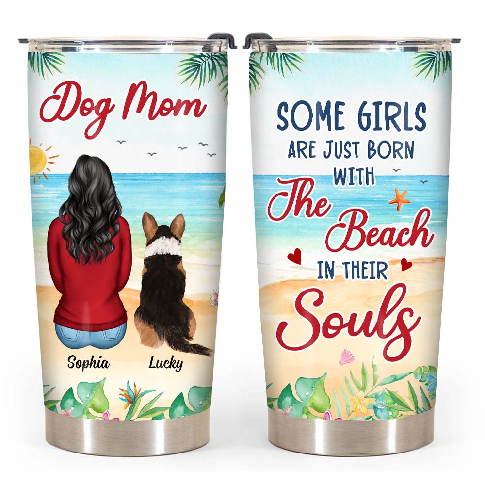 Personalized Summer Dog Steel Tumbler 25550 Primary Mockup
