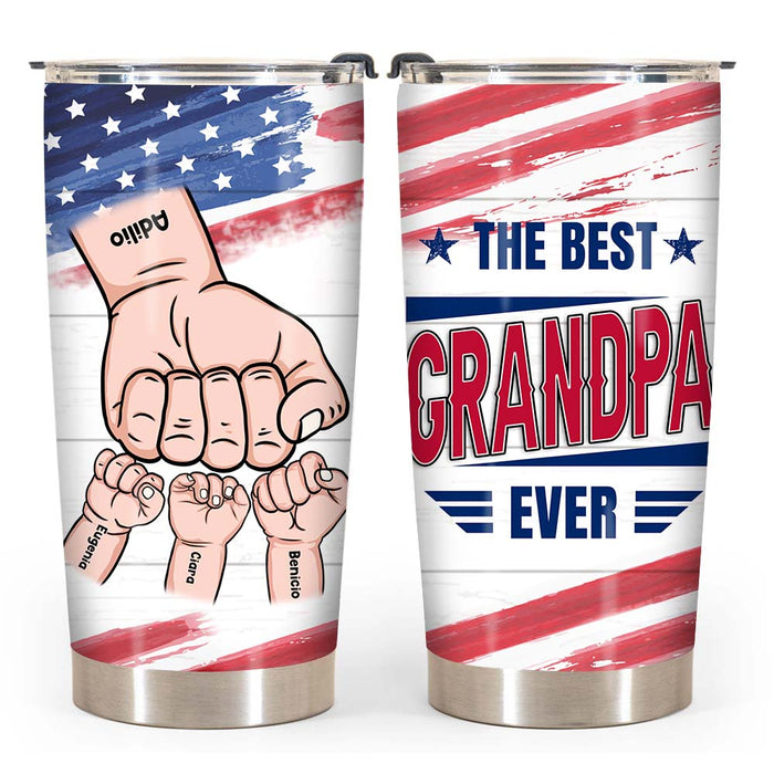 Personalized Gift for Grandpa Baby Bump Steel Tumbler 25565 1