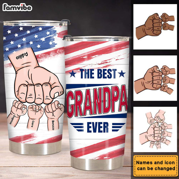 Personalized Gift for Grandpa Baby Bump Steel Tumbler 25565 1