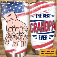 Personalized Gift for Grandpa Baby Bump Steel Tumbler 25565 thumb 1