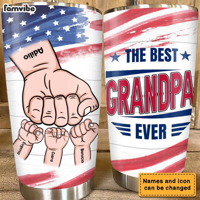 Personalized Gift for Grandpa Baby Bump Steel Tumbler 25565 1