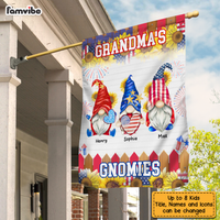 Personalized Grandma's Gnomies Flag 25573 thumb 1