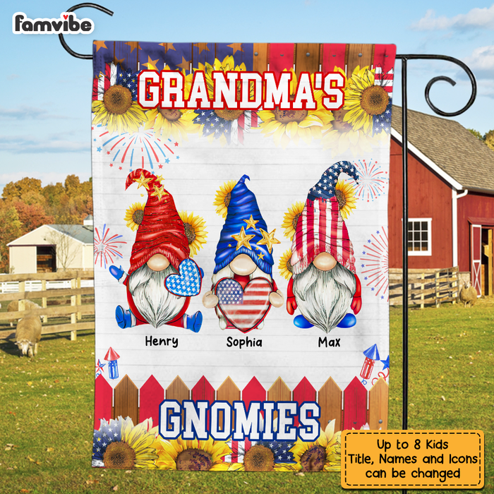 Personalized Grandma's Gnomies Flag 25573 1