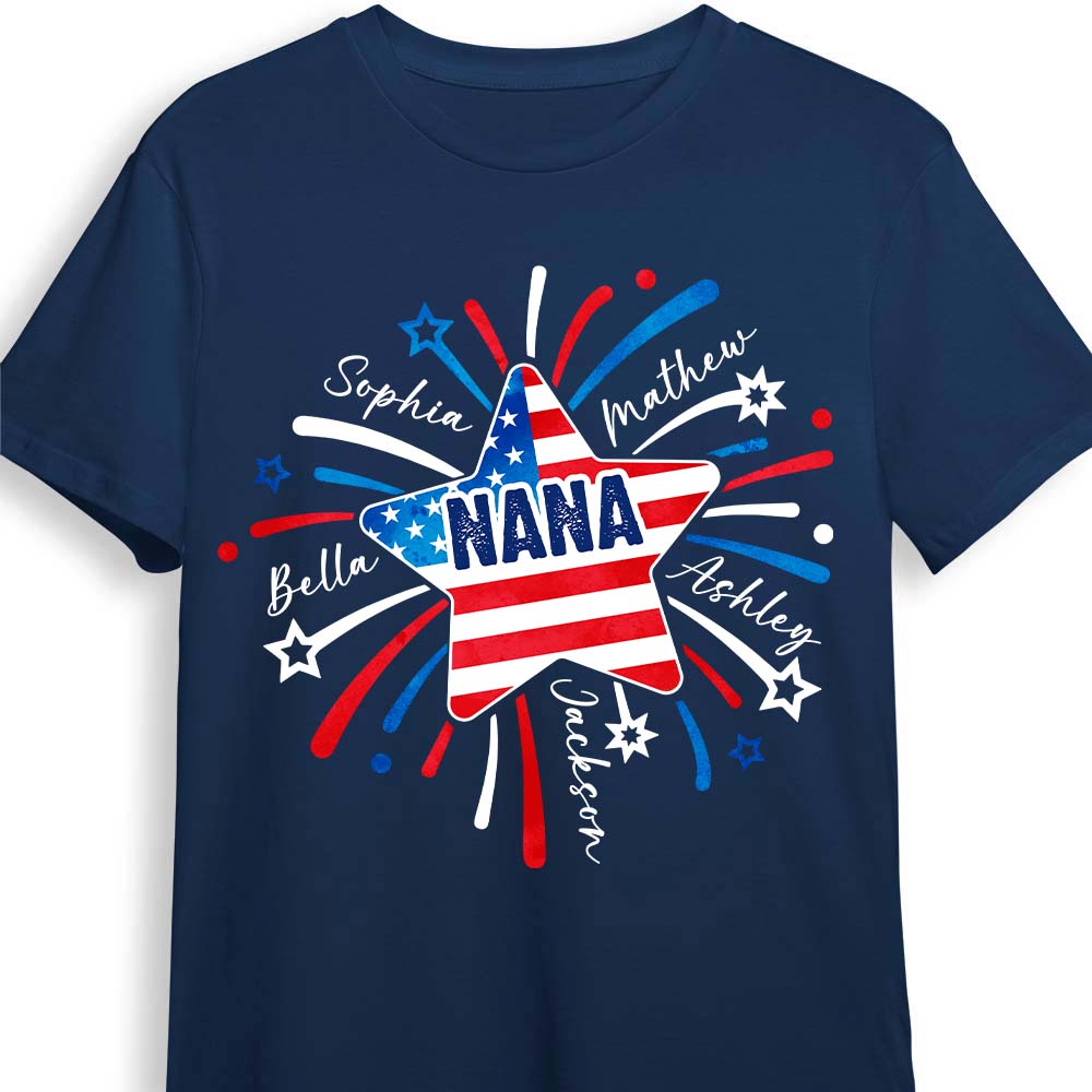 Personalized Grandma Fireworks Shirt Hoodie Sweatshirt 25578 Primary Mockup