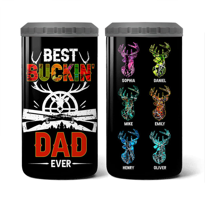 Personalized Buckin Dad 4 in 1 Can Cooler 25581 1