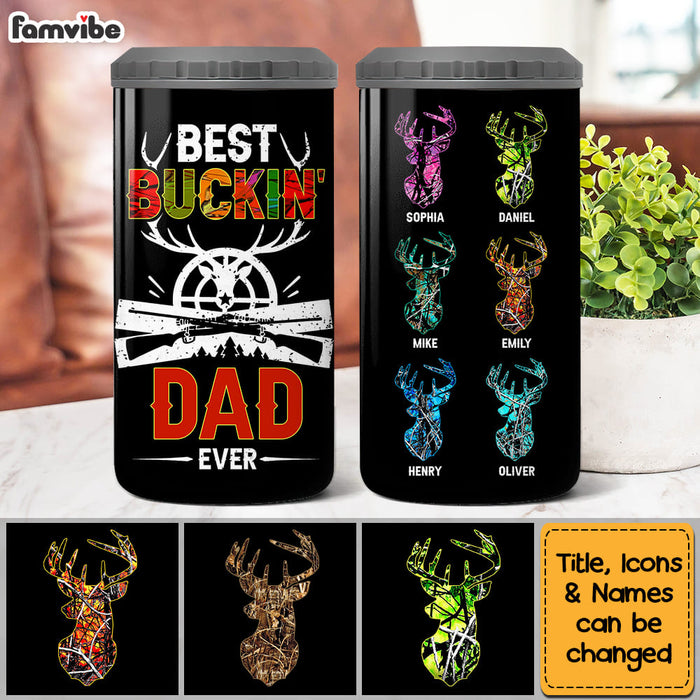 Personalized Buckin Dad 4 in 1 Can Cooler 25581 1