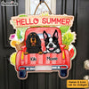 Personalized Hello Summer Dog Wood Sign 25584 1