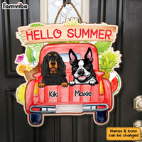 Personalized Hello Summer Dog Wood Sign 25584 thumb 1