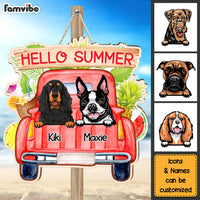 Personalized Hello Summer Dog Wood Sign 25584 thumb 1