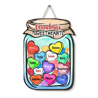 Personalized Grandma Jar Of Heart Wood Sign 25588 thumb 1