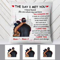Personalized Couple The Day I Met You Pillow FB23 26O53 thumb 1