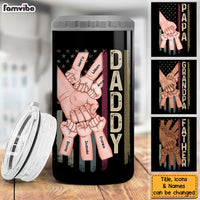 Personalized Daddy And Kids Hand 4 in 1 Can Cooler 25591 thumb 1