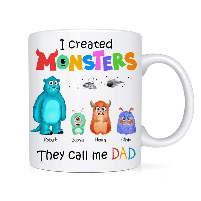 Personalized Dad I Created Monsters Mug 25593 1