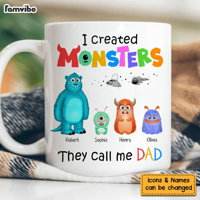 Personalized Dad I Created Monsters Mug 25593 1