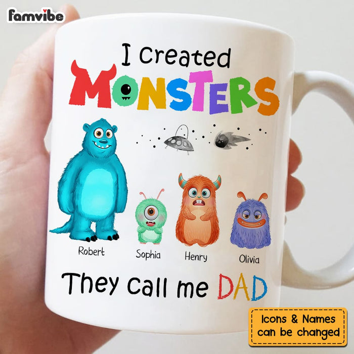 Personalized Dad I Created Monsters Mug 25593 1