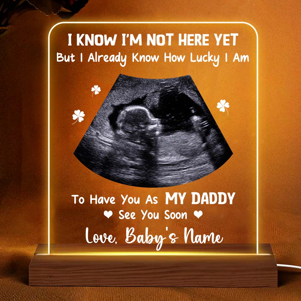 Personalized How Lucky I Am To Have You As My Daddy Plaque LED Lamp Night Light 25597 Primary Mockup