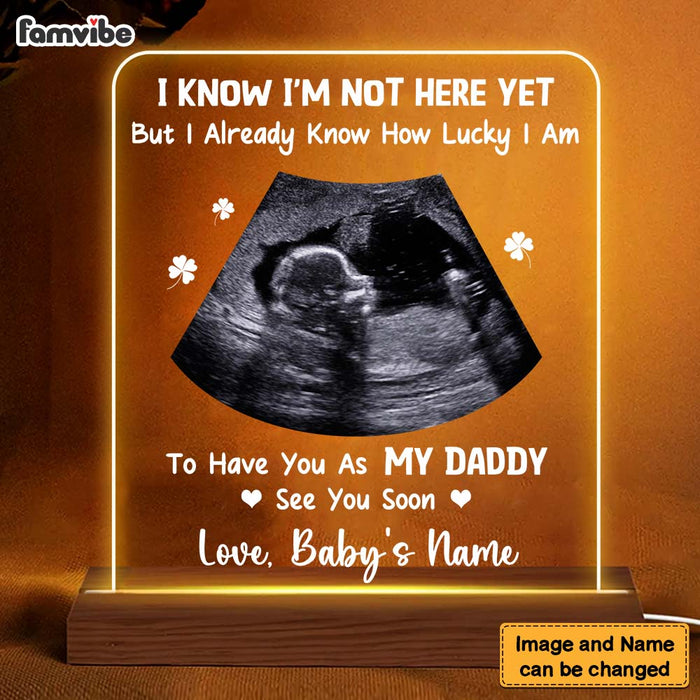 Personalized How Lucky I Am To Have You As My Daddy Plaque LED Lamp Night Light 25597 1