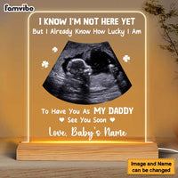 Personalized How Lucky I Am To Have You As My Daddy Plaque LED Lamp Night Light 25597 thumb 1