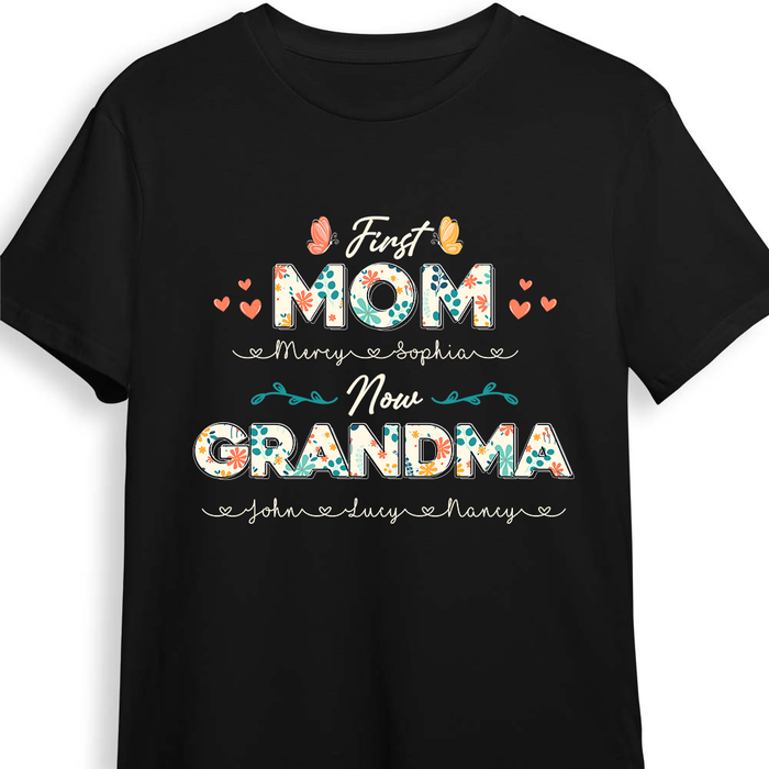 Personalized First Mom Now Grandma Shirt - Hoodie - Sweatshirt 25599 1