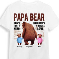 Personalized Papa Bear Daughter's First Love Son's First Hero Shirt - Hoodie - Sweatshirt 25603 thumb 1