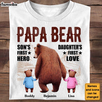 Personalized Papa Bear Daughter's First Love Son's First Hero Shirt - Hoodie - Sweatshirt 25603 thumb 1