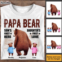 Personalized Papa Bear Daughter's First Love Son's First Hero Shirt - Hoodie - Sweatshirt 25603 thumb 1
