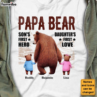 Personalized Papa Bear Daughter's First Love Son's First Hero Shirt - Hoodie - Sweatshirt 25603 thumb 1