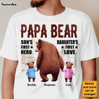 Personalized Papa Bear Daughter's First Love Son's First Hero Shirt - Hoodie - Sweatshirt 25603 thumb 1