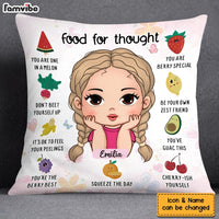 Personalized Affirmation Gift For Granddaughter Food For Thought Pillow 25610 thumb 1