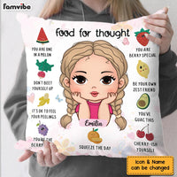 Personalized Affirmation Gift For Granddaughter Food For Thought Pillow 25610 thumb 1